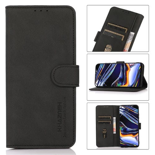 Funda para Samsung Galaxy M34 5G Khazneh Cuero Textura Mate (Negro)