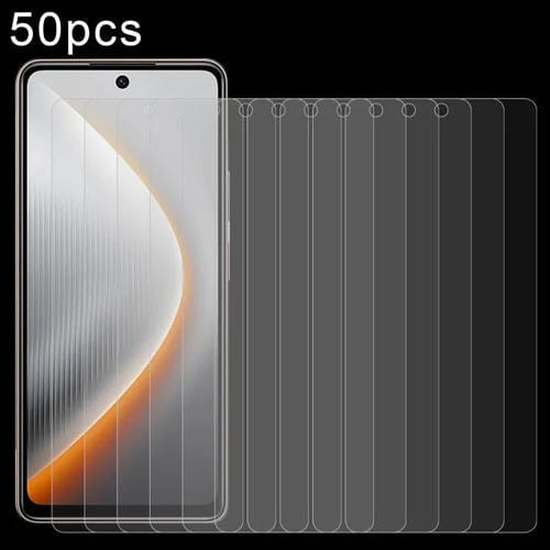 Película de vidrio templado 9H 2.5D de 0,26 mm para Tecno Pova 7 4G (50 unidades)
