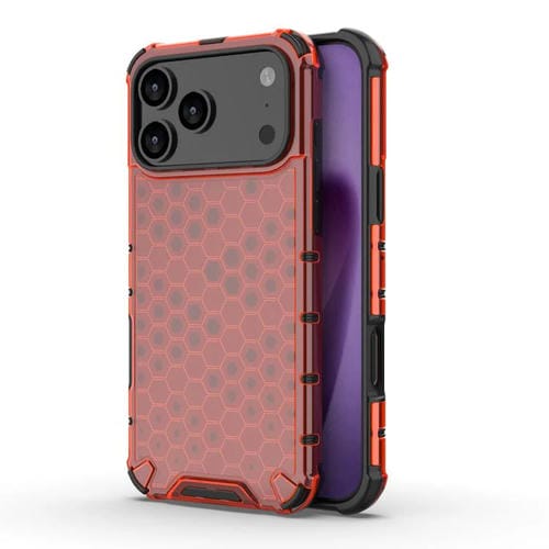 Funda antigolpes Honeycomb para iPhone 17 Pro Max (roja)
