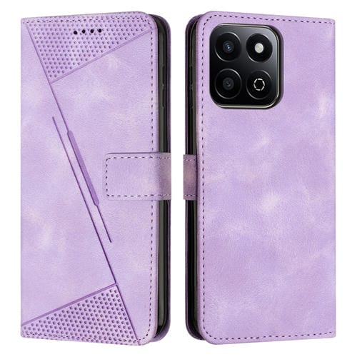 Funda de Cuero Triangular con Cordón para Honor X7C 4G/200 Smart Dream (Morado)