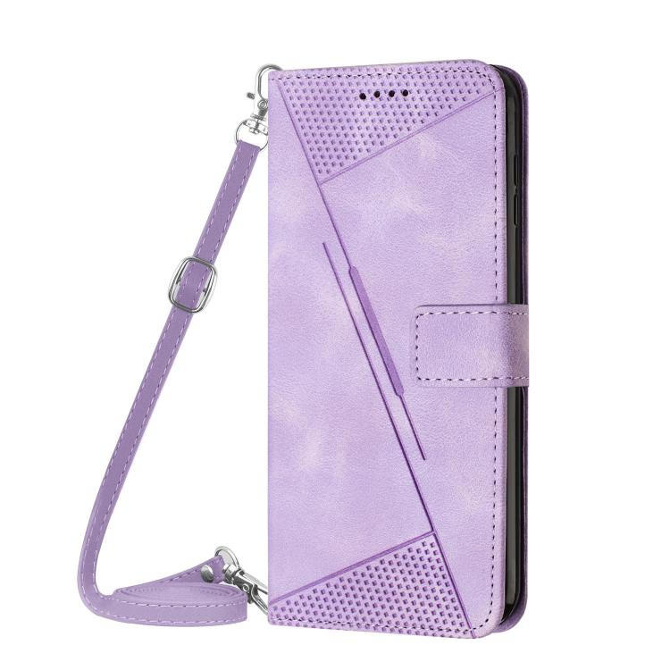 Funda de Cuero Triangular Dream Triangle con Cordón para Realme 14 Pro+ (Morado)