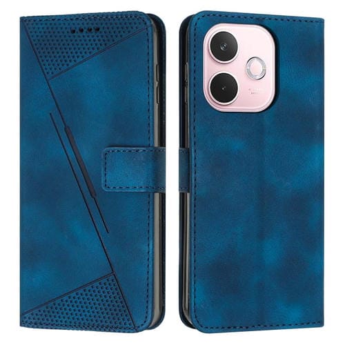 Funda de Cuero Triangular con Cordón para Oppo A5 Pro 5G Global Dream (Azul)