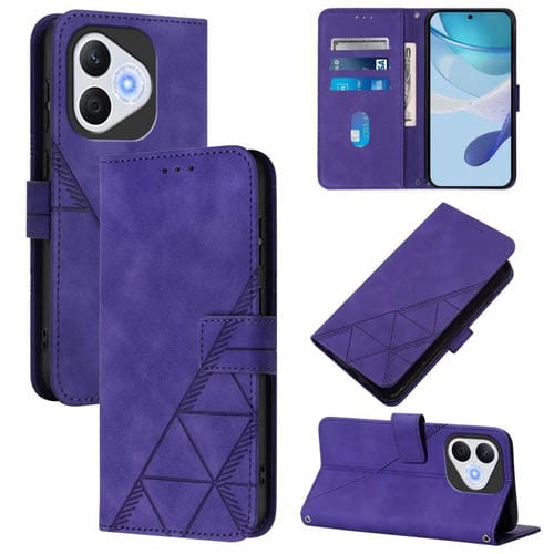 Funda de Cuero con Relieve 3D para Honor 400 Lite (Morado)