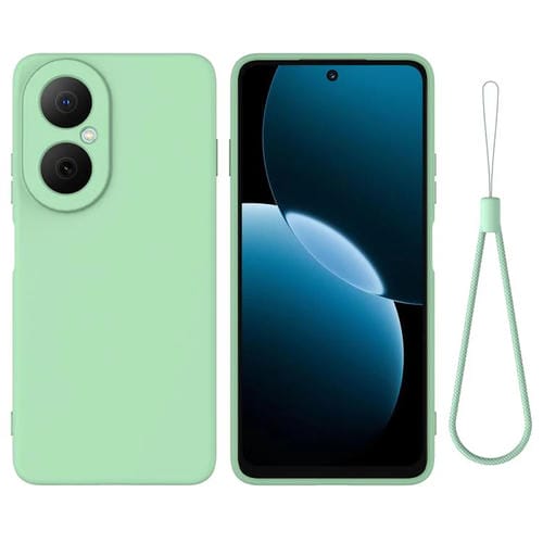 Funda de silicona líquida de color sólido para Huawei Nova Y73 4G, a prueba de caídas y cobertura total (verde)