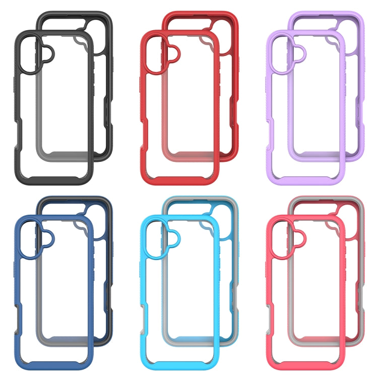 Funda para iPhone 16 Plus TPU Transparente a Prueba de Golpes Diseño Cielo Estrellado (Rosa)