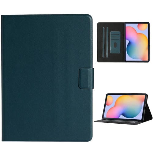Funda para Tablet Samsung Galaxy Tab a 10.1 2019 T510 T515 Cuero Tapa Horizontal Ranuras Tarjetas Soporte (Verde Oscuro)