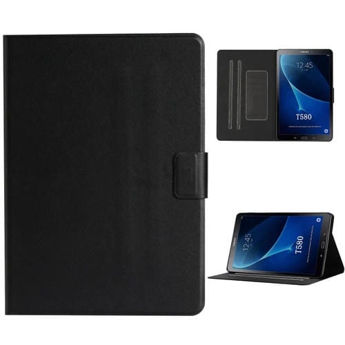 Funda para Samsung Galaxy Tab a 10.1 T580 / T585 (2016) Cuero con Tapa Horizontal Ranuras Tarjetas Soporte Suspensión (Negro)