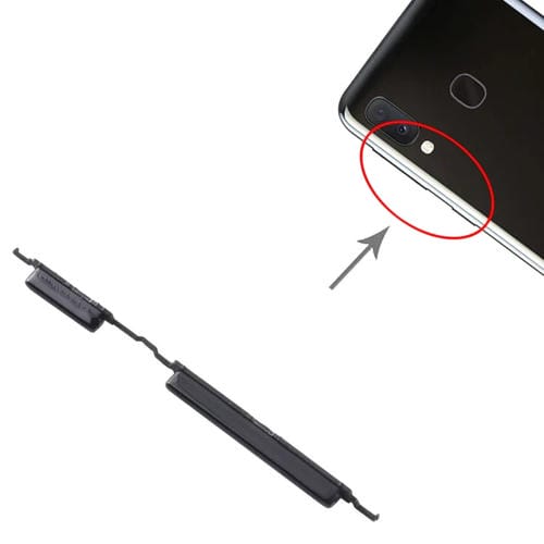 Pulsanti di accensione e volume Samsung Galaxy A20E (SM-A202) (10 pezzi) (Nero)