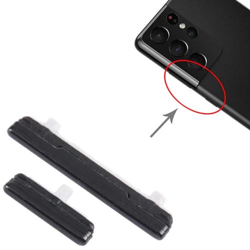 Botones de Encendido y Volumen Samsung Galaxy S21 Ultra 5G SM-G998 (10 Piezas) (Negro)