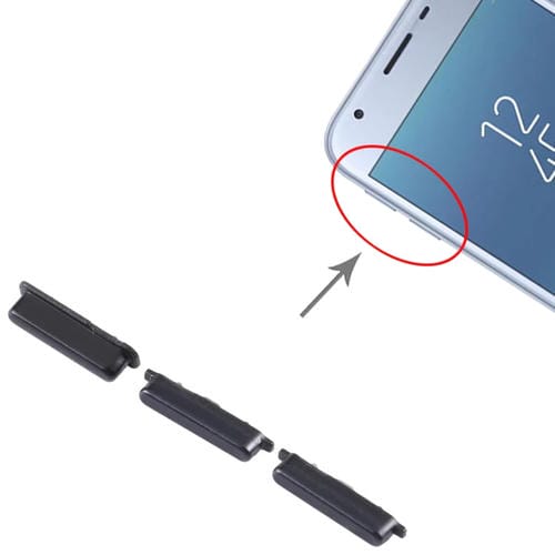 Botones de Encendido y Volumen Samsung Galaxy J3 SM-J330 (Negro) - Paquete de (10 Piezas)
