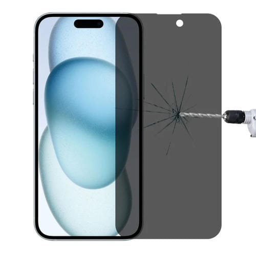 Película de Vidrio Templado Antiespía para iPhone 15 Pro / 15 de Cubierta Completa (Transparente) - MOVILSTORE
