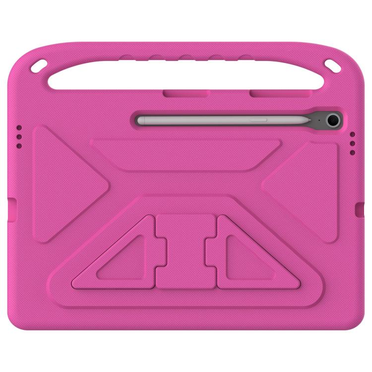 Funda de EVA a prueba de golpes con asa y soporte para Samsung Galaxy Tab S10 FE+ (rosa y rojo)