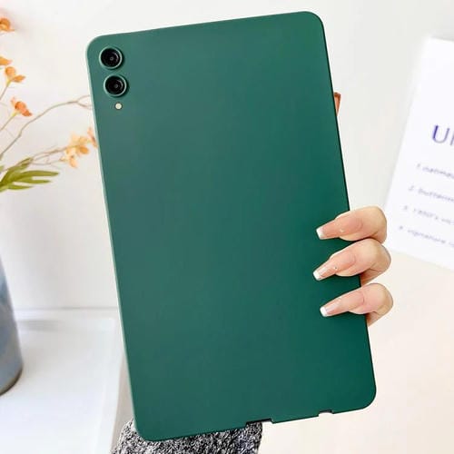 Funda TPU para Tablet Samsung Galaxy Tab S9+ S9 Fe+ S10+ Con Spray de Aceite (Verde Oscuro)