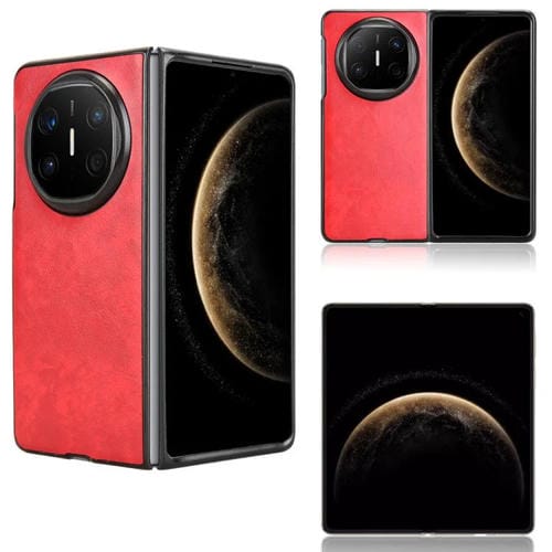 Funda Trasera con Textura de Lichi para Huawei Mate X6 (Roja)