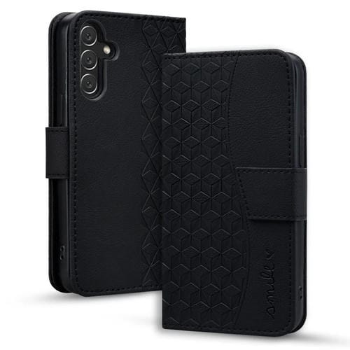 Funda de Cuero Samsung Galaxy A55 5G con Hebilla de Diamante y CordĂłn (Negro)
