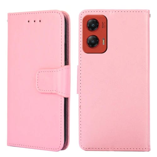 Funda de Cuero con Textura de Cristal Motorola Moto G Stylus 5G (2024) (Rosa)