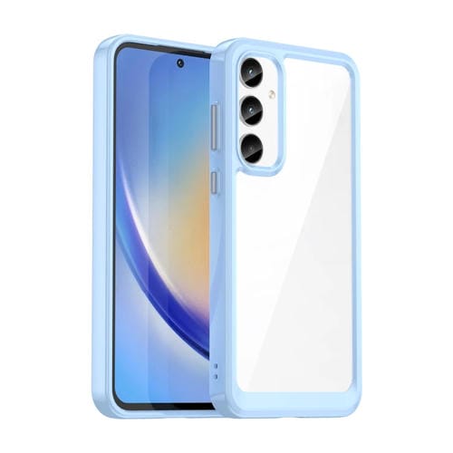 Caja de Teléfono Híbrida Acrílica de TPU para Samsung Galaxy A55 Serie Colorida (Azul)
