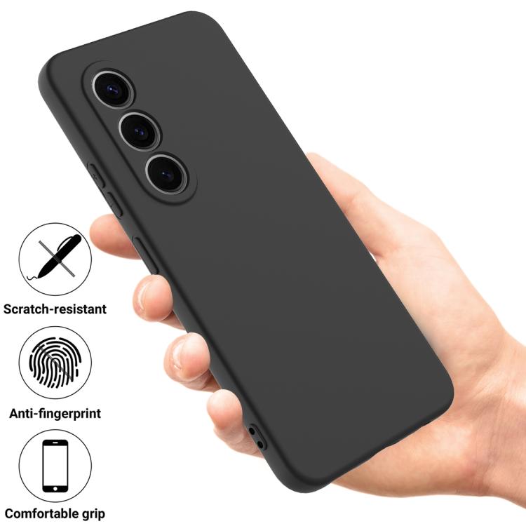 Funda de Silicona Líquida para Teléfono Itel S25 con Cobertura Total (Negra)