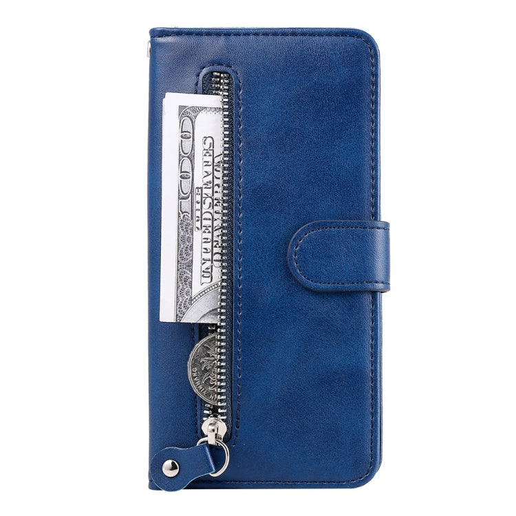 Funda de Piel con Cremallera y Textura de Becerro para Huawei Nova 13/Nova 12 (Azul)