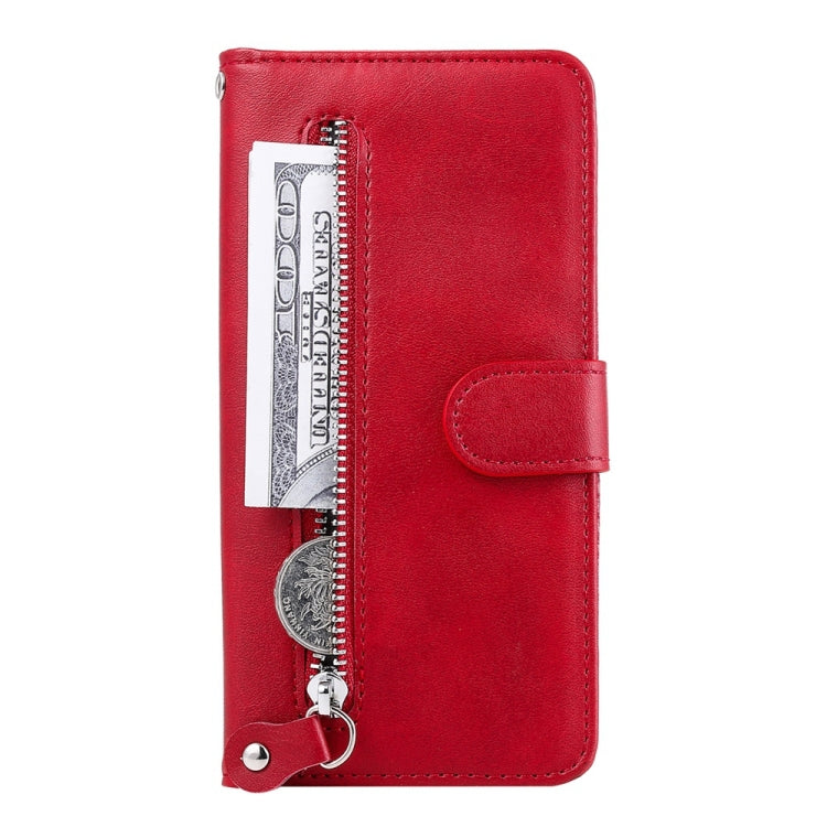 Funda de Piel con Cremallera y Textura de Becerro para Huawei Nova 13/Nova 12 (Roja)
