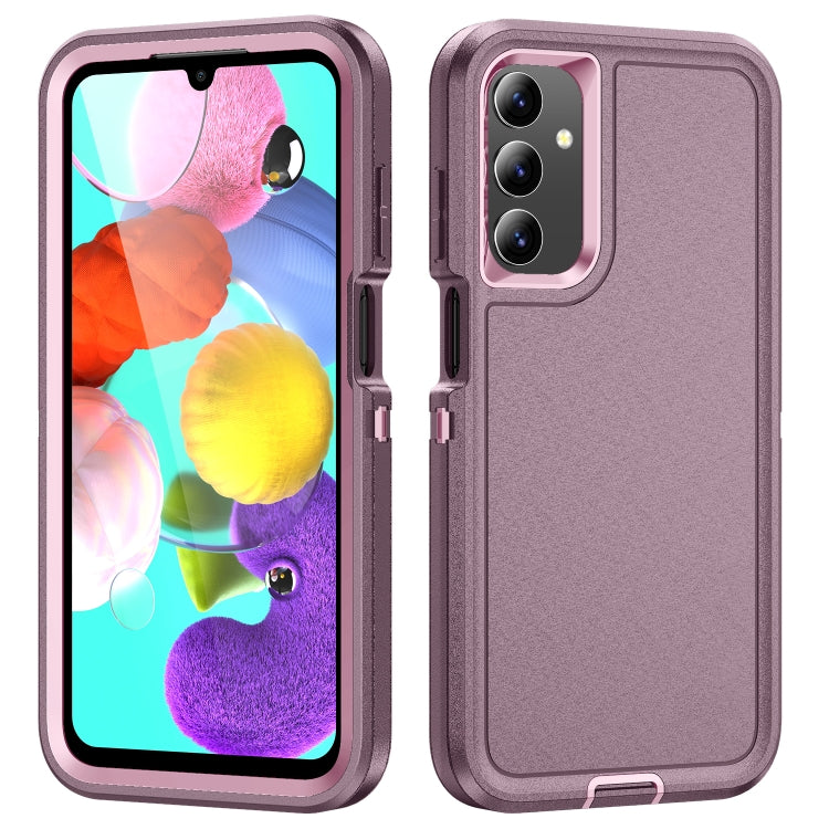 Estuche para Samsung Galaxy A15 5G Life resistente a prueba de agua para teléfono (Púrpura + Rosa)