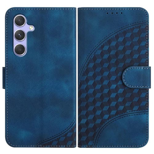 Funda para Samsung Galaxy A54 5G Yx0060 Cuero Relieve Cabeza de Elefante con Cordón (Azul Real)
