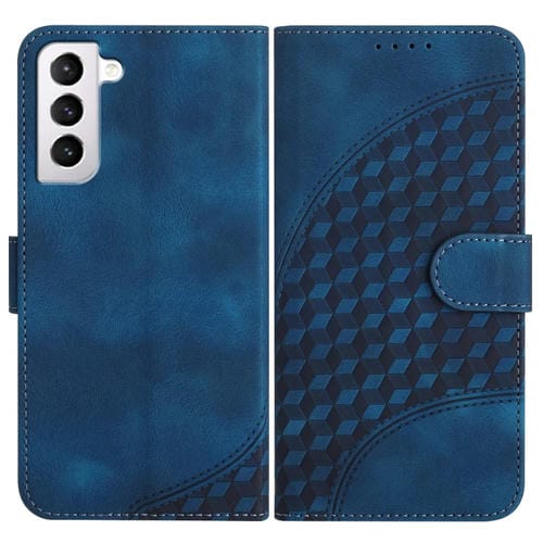Funda para Teléfono Samsung Galaxy S21 5G Yx0060 Cuero Relieve Cabeza de Elefante con Cordón (Azul Real)