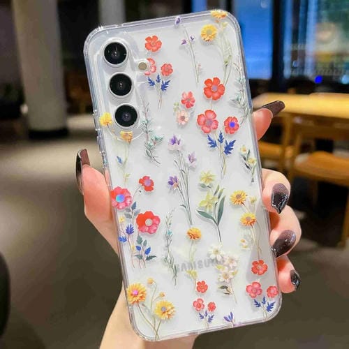 Estuche para Teléfono Samsung Galaxy A24 Symphony Galvanizado (Flores Variadas)