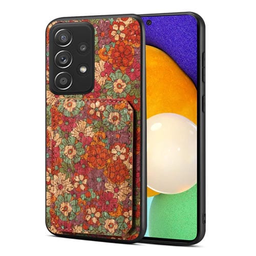 Funda para Teléfono Samsung Galaxy A52 con Ranura para Tarjeta Dual (Rojo Verano)