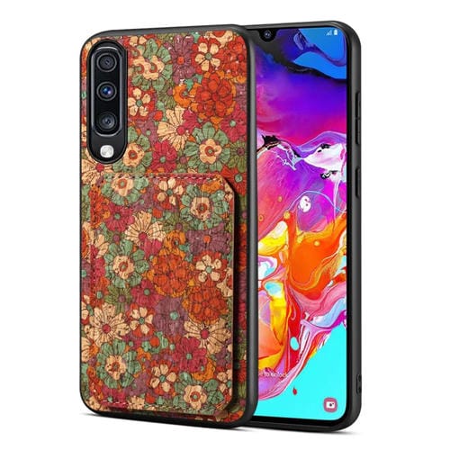 Funda para Teléfono Samsung Galaxy A70 con Ranura para Tarjeta Dual (Rojo)