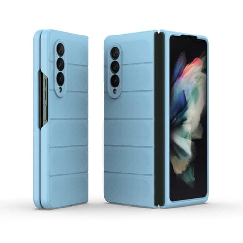 Funda para Teléfono Samsung Galaxy Z Fold3 5G Magic Shield Fold PC a Prueba de Golpes (Azul Claro)