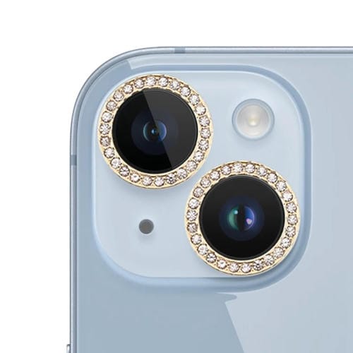 Anillo Protector de Lente Cámara 9H para iPhone 15 Pro Max / 15 Pro (Dorado) - MOVILSTORE