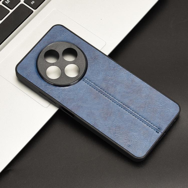Funda para Teléfono Tecno Spark 30 4G con Diseño de Vaca y Costura (Azul)