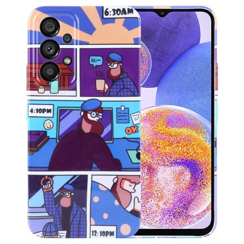 Estuche para Teléfono Samsung Galaxy A23 con Orificio Preciso PC Patrón Pintado (Tío Trabajador)