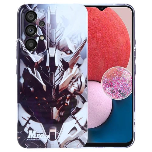 Funda para Teléfono Samsung Galaxy A13 4G Orificio Preciso PC Patrón Pintado (Robot Dorado)