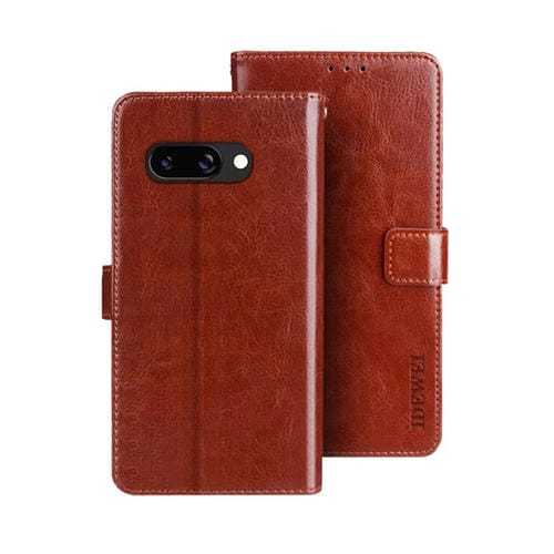 Funda de Cuero Crazy Horse para Google Pixel 9A (Marrón)