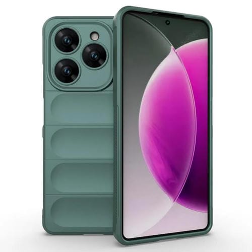 Funda TPU + Franela Protección Mágica Global para Tecno Spark 20 Pro 4G (Verde Oscuro)
