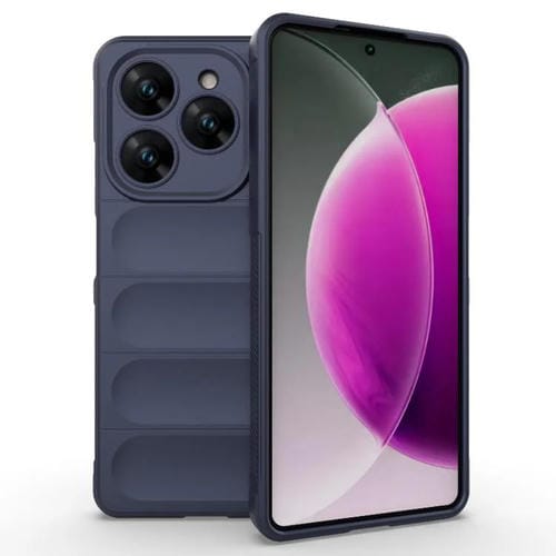 Funda TPU + Franela Tecno Spark 20 Pro 4G Protección Mágica Global (Azul Oscuro)