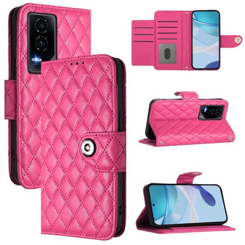 Funda de Cuero Textura Rómbica con Cordón para Honor Gt (Rosa)