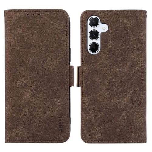Funda para Teléfono Samsung Galaxy A14 5G Abeel Cuero Rfid Magnético Esmerilado (Marrón)