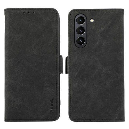 Estuche para teléfono Abeel Samsung Galaxy S21 FE 5G Cuero Rfid Magnético Esmerilado (Negro)