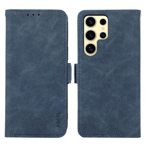 Estuche para teléfono Abeel Samsung Galaxy S21 Ultra 5G Cuero Rfid Magnético Esmerilado (Azul)