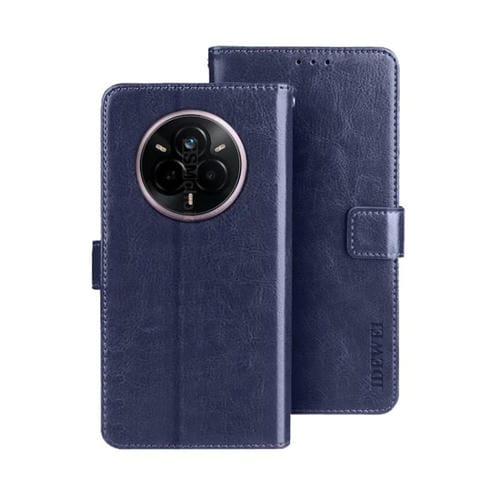 Funda de Cuero con Textura Crazy Horse para Realme 14 Pro 5G (Azul)