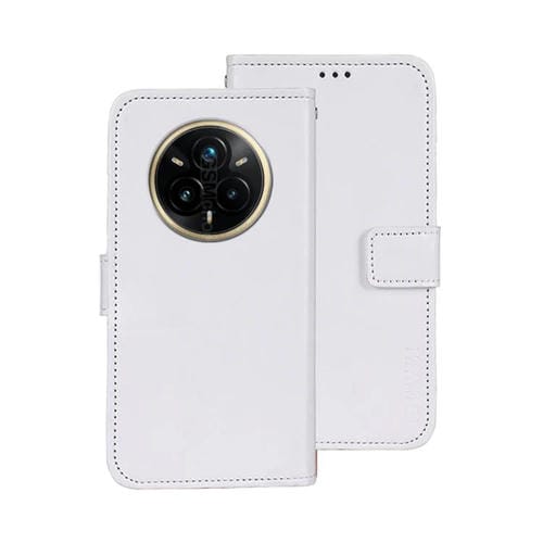 Funda de Cuero con Textura Crazy Horse para Realme 14 Pro+ 5G (Blanco)