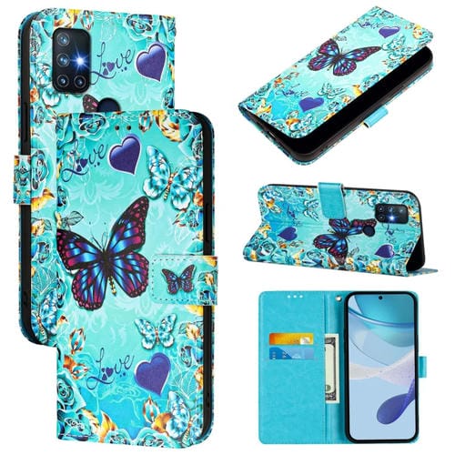 Funda de Cuero para OnePlus Nord N10 5G con Patrón de Mariposa Cariñosa (Colores)