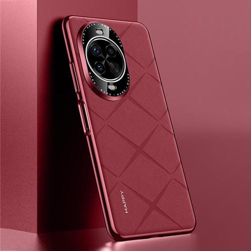 Funda de cuero liso para Huawei Nova 14 (rojo vino)