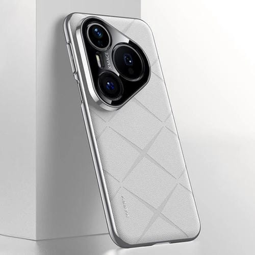 Funda de cuero lisa para Huawei Pura 80 Pro Ultra 5G (blanca)