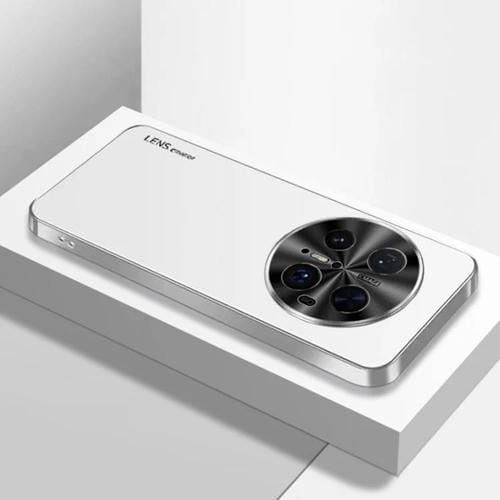 Funda Acrílico Esmerilado con Galvanoplastia Ag para Huawei Mate 70 Pro+ (Blanco Plateado)