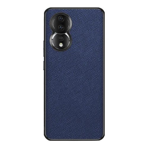 Funda para Honor 80 de Cuero PU con Textura Cruzada (Azul Zafiro)