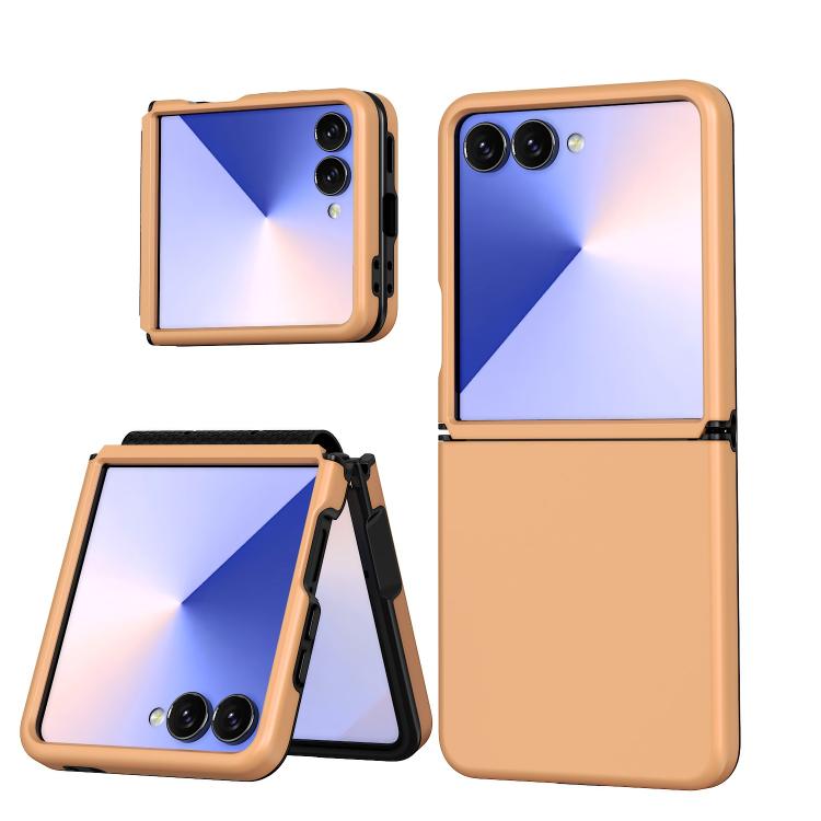 Funda de TPU y PC a prueba de golpes para Samsung Galaxy Z Flip7 5G (color melocotón pastel)